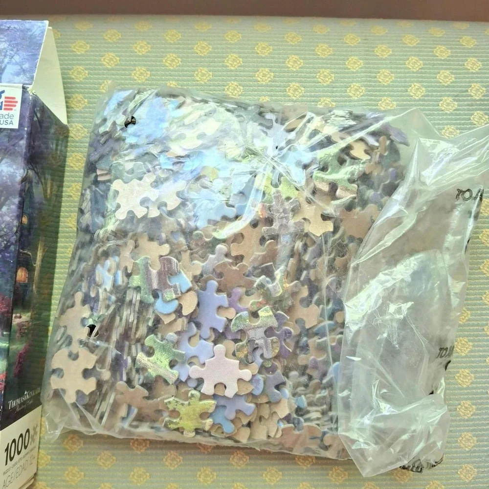 Thomas Kinkade Clocktower Cottage Puzzle 1000 pieces 2011 approx 27